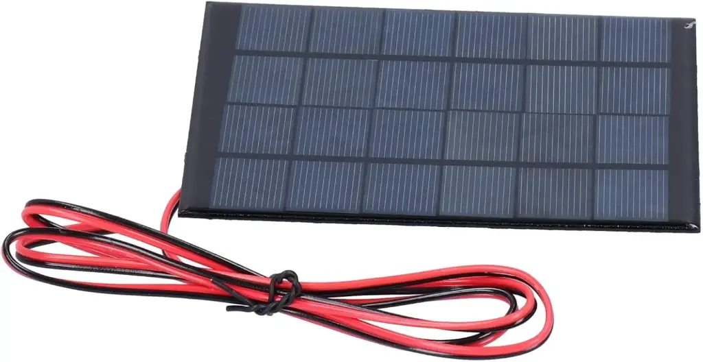 CC 6 V 2 W, Module d’alimentation solaire  – Panneau solaire en silicium polycristallin avec câble de 100 cm, idéal pour projets DIY tels que lampes solaires de jardin, lampes de poche et jouets.