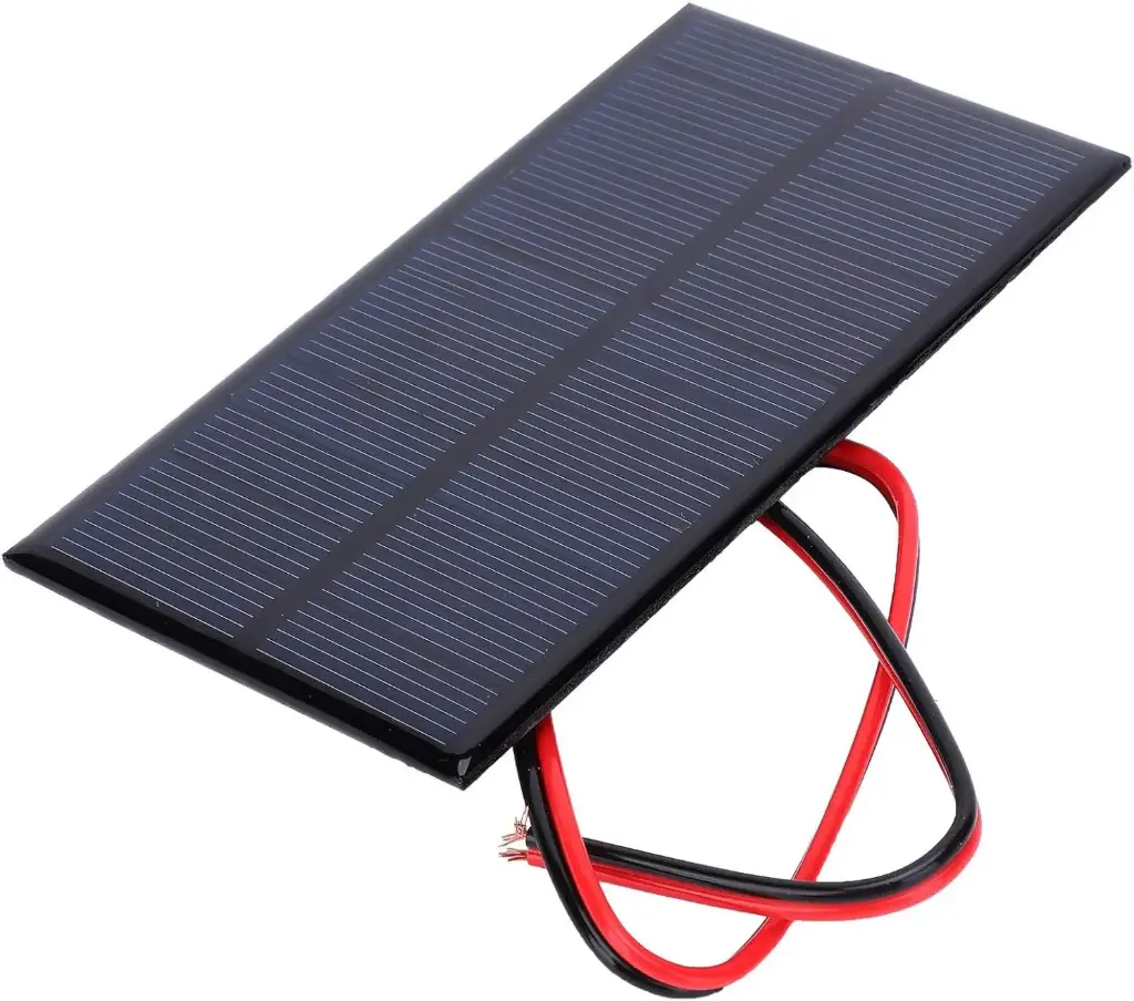  CC 6 V 1 W, Module panneau solaire – Cellule photovoltaïque en silicium polycristallin avec câble de 30 cm, idéal pour projets DIY tels que lampes solaires de jardin, lampes de poche ou jouets
