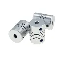 D19L25 Aluminium CNC Motor Jaw Shaft Coupler  Encoders Engraving Flexible Coupling OD 19x25mm 3/4/5/6/6.35/7/8/10mm