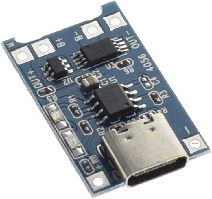 TP4056 Type-c USB 5V 1A 18650 Lithium Battery Charger Module Charging Board with Dual Protection Functions