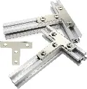 10 Sets Aluminum T Brackets - 10Pcs 2020 Profiles Joint Brackets with 4Pcs M5 T Slot Nuts and Bolts for T Slot Rail 