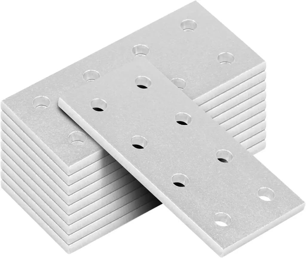 Plaques de jonction rectangulaires 8 trous pour profilés aluminium 2020 et 2040 – Série 20 T-slot