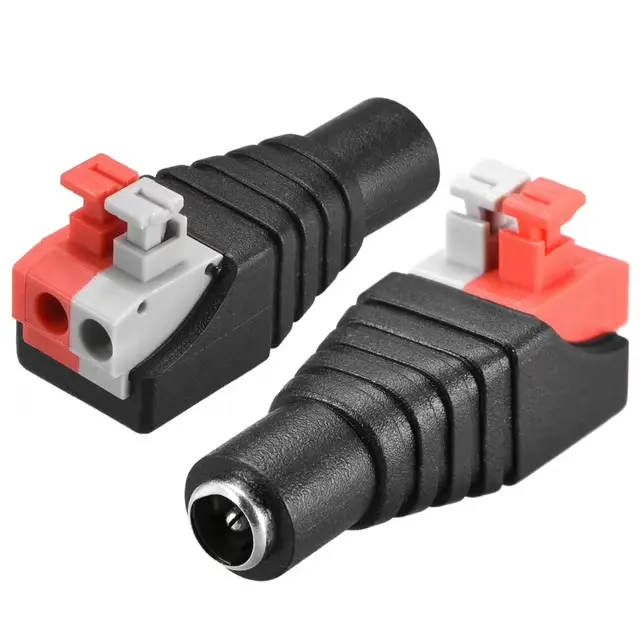 5.5x2.1mm DC Female Push Connector  Power Adapter 