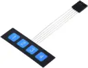 Clavier à membrane 1×4, matrice 4 touches