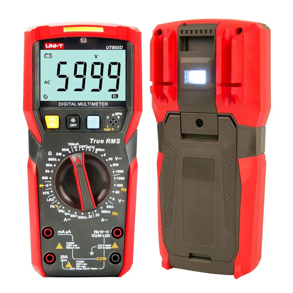 UT89X/UT89XD NVC, multimètre numérique professionnel True RMS NCV 1000V, 20A courant AC DC voltmètre résistance de capacité testeur intelligent, Test LED