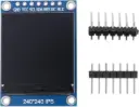 Écran LCD TFT couleur intégrale 1,3" – tension 3,3 V – résolution 240 × 240 – communication SPI  – interface SPI.