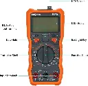 RICHMETERS RM113A Multimeter NCV Digital Multimeter 2000 Counts HFE AC/DC Voltage Measuring Meter with Flash Light Backlight