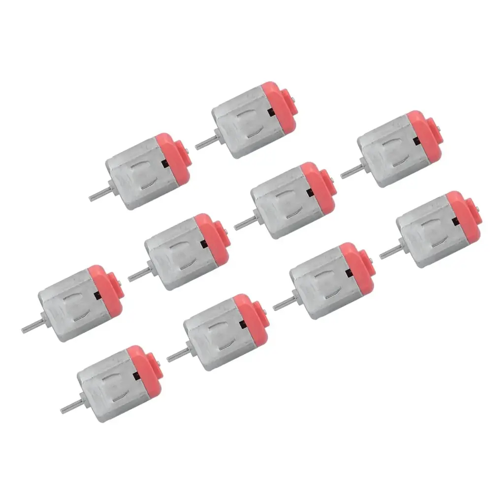 Mini Moteur électrique Haute Vitesse à Faible Bruit Petits Moteurs à Courant Continu pour Passe-temps Bricolage Jouets Voitures Boostez Vos Jouets de Bricolage (Rouge)