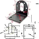 37 mm Support de montage pour motoréducteurs CC, support fixe en L en fer antirouille pour boîte de vitesses