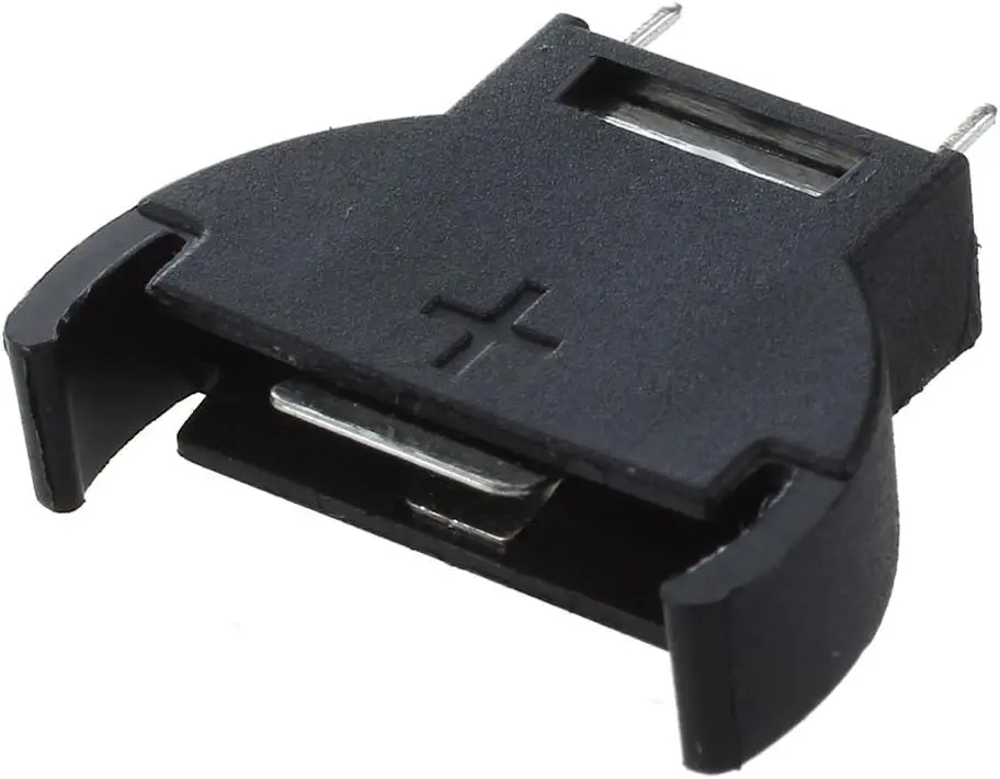 Black Plastic CR2032 Button Battery to Battery Holders