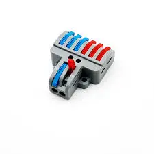 2 entrées / 6 sorties | 250 V – 32 A connecteurs de fils électriques mini type T | Câblage rapide et compact 