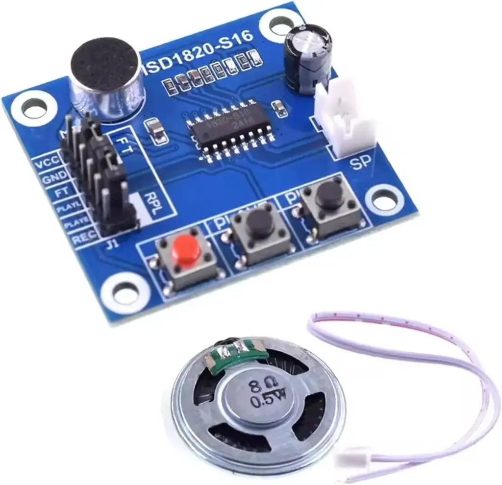 module d'enregistrement vocal avec microphone et haut-parleur 