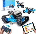 Makeblock mBot Ranger Kit Robot Programmable, Jouets Robotiques d'apprentissage de Codage Avancé, Jouets Éducatifs STEM, 3 Formulaires Prédéfinis, Bâtiment de Bricolage, Bluetooth 
