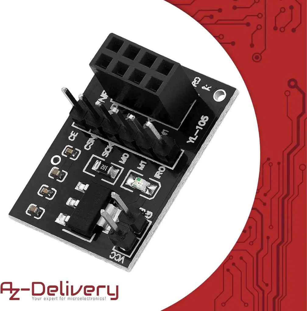  NRF24L01 Adapter for the NRF24L01 RF Wireless Transceiver Module 2.4 GHz 3.3 V with 8 Pins