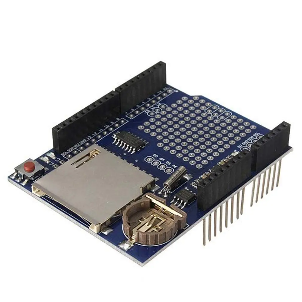 Module Data Logger Shield – Bouclier d’Enregistrement de Données pour Arduino UNO avec Slot pour Carte SD