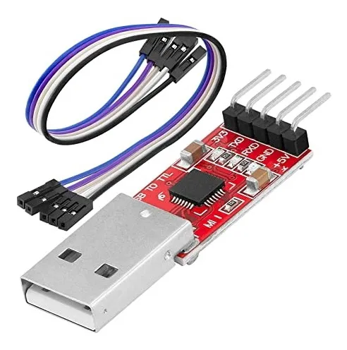  CH9102 USB 2.0 vers Module Adaptateur Convertisseur Série TTL UART (5 Broches) | Convertisseur de Communication USB vers Série pour Projets UNO, Raspberry Pi, ESP8266, ESP32 et autres Microcontrôleurs.