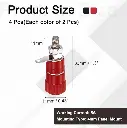  5 A 4 x 4 mm - Connection terminal adapter for banana connectors - Red and black - female banana plugs