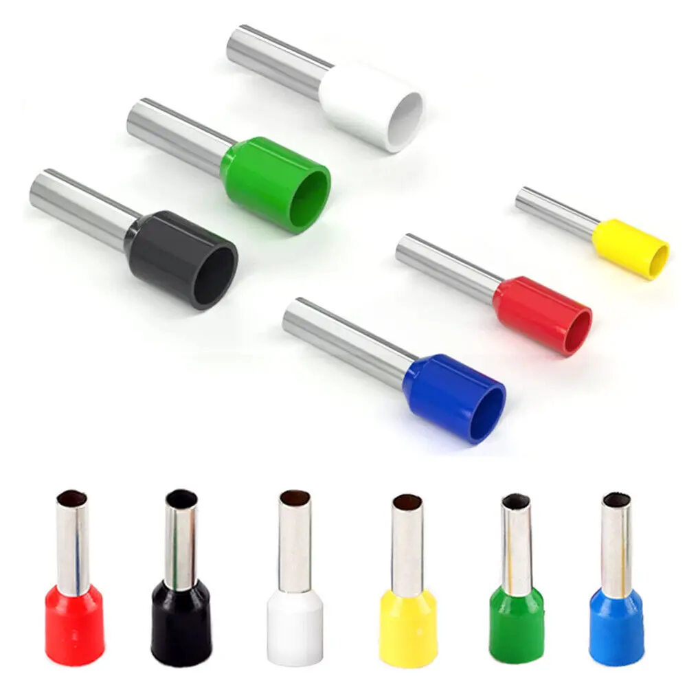 0.5mm, 0.75mm Insulated Copper Crimp Connectors - Red, Blue, Black, Yellow