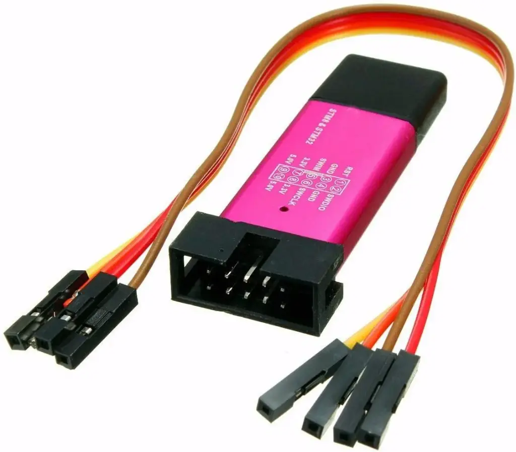 Programmateur et Débogueur ST-Link V2 pour STM8 et STM32 avec câbles