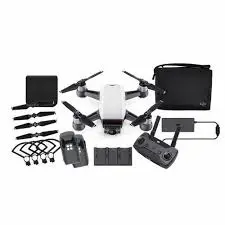 Drone DJI Spark Fly More Combo Mini avec caméra 4K UHD pour adultes, drone autonome de 135 g qui vous suit, décollage par la paume de la main, suivi du sujet, QuickShots, vidéo stabilisée, avec télécommande RC-N3 et 3 batteries.
