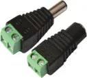 5,5 × 2,1 mm prise jack 12V / 24V Connecteur d’alimentation DC ,  avec bornier pour câble, adaptateur mâle et femelle