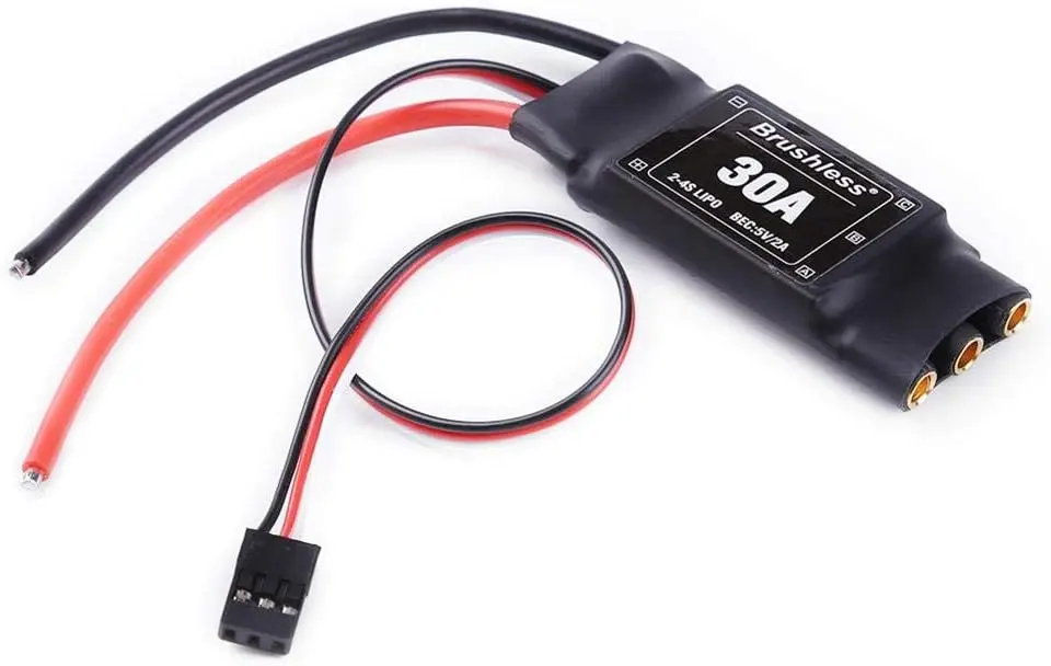  30A ESC 2-4S Contrôleur de vitesse (ESC) Brushless XXD avec BEC 5V 2A – Pour multicoptère, hélicoptère et avion RC.