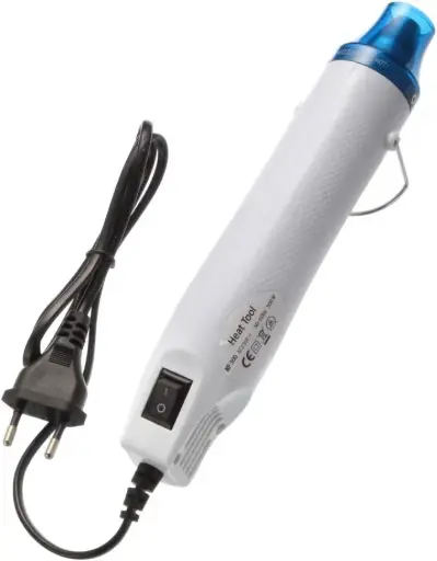  220V, Mini Electric Hot Air Gun Mini Shrink Heat Tool Embossing Powder Set Hot Air Dryer Temperature Hot Air Gun DIY Application for Drying Paint, Rubber Stamp, Heating Small Clay Works