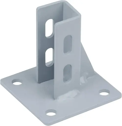 Platines de fixation au sol pour profilés aluminium 2020 – Embase ancrage sol 20×20 mm, épaisseur 3 mm