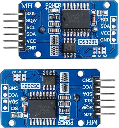 Module horloge temps réel (RTC) DS3231 + mémoire AT24C32 – Interface I2C – Avec pile de sauvegarde incluse