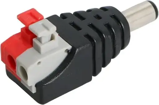5,5 × 2,1 mm à enficher Connecteur mâle DC  pour adaptateur d’alimentation