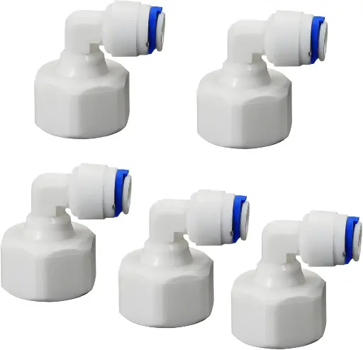 Female Thread Elbow  PE Hose OD Push-In Quick-Connect Fitting for RO Reverse Osmosis Water Filter Plastic Joint