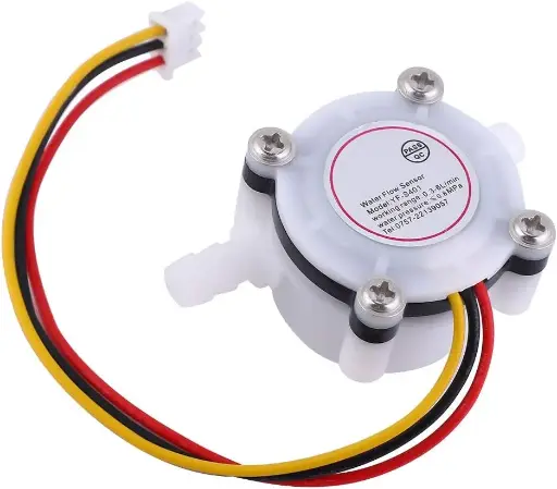 Water Flow Sensor, Stable Hall Effect Flow Meter YF S401 Plastic 50% ± 10% Suitable for Water Cooler, Coffee Machine and Water Filter, Liquid Level Sensor
