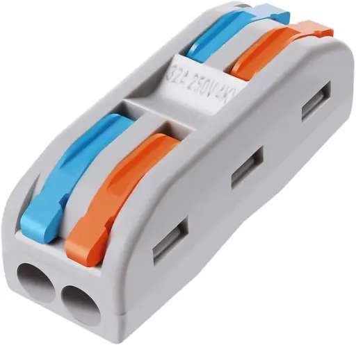 11-28AWG Pct-2-2-2, 600V/32A 0,08-4mm Connecteurs de câble Connecteur de câblage Pct Terminal 1 pièce Connecteur de câblage compact Fils colorés 