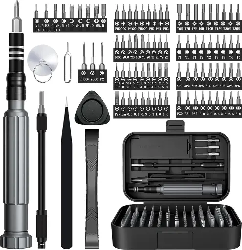 Precision Screwdriver Set 150-in-1， Small Screwdriver Set with Case, Electronics Repair Tool set for PC, Computer, Laptop,iPhone,Macbook,glasses,Doorbell, Watche,PS5, Xbox Controller, RC, (Black)