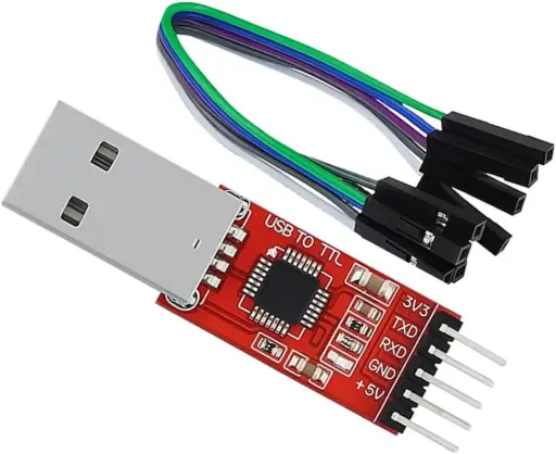   Adaptateur série USB vers TTL CP2102, sortie 3,3 V/5 V – Convertisseur USB 2.0 vers UART 5 broches,  compatible STC, livré avec fils de connexion – pour Arduino, ESP8266, STM32 et projets DIY.
