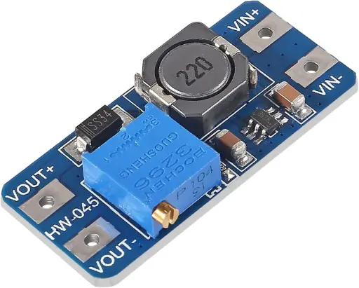 MT3608,  2V-24V to 5V-28V, DC-DC Boost Converter 2A Adjustable Step Up Module Voltage Regulator Board
