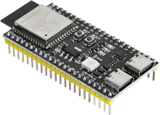 Carte de développement ESP32-S3 DevKitC-1 – Microcontrôleur double cœur avec Wi-Fi et Bluetooth LE – Module MCU ESP32-S3-WROOM-1 – Double interface USB Type-C