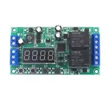 DC 7-30V, dual-channel delay relay multi-function pulse trigger cycle timer 