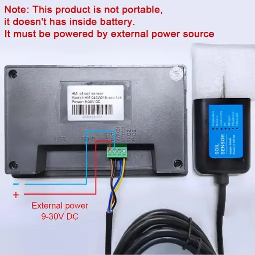 HM1043W016 Measurement and Logging Soil Humidity Temperature Humidity EC PH Sensor with HMI Touch Screen 