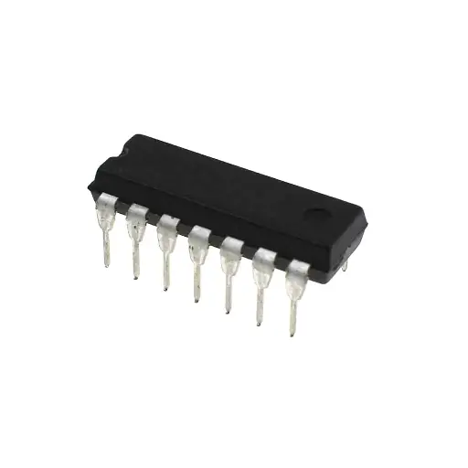 SN7400N, ITT7402N, ITT7403J, SN7404N, SN7405N : Circuits intégrés (puces) logiques série 74xx — Boîtier DIP-14
