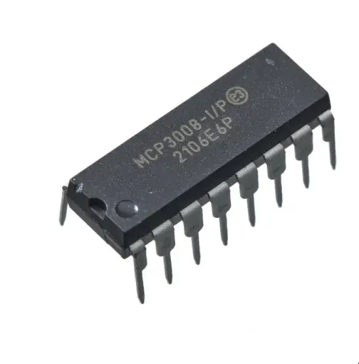 MCP3008-I/P MCP3008 Convertisseurs A/N 10 bits à 8 canaux, DIP-16